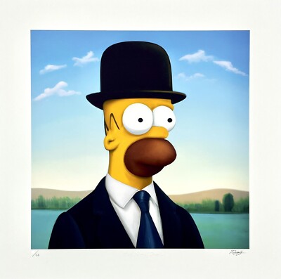 MR. RIPOFF 'Rene Magritte's Homer' #x/25 print w/COA banksy kaws simpsons fairey
