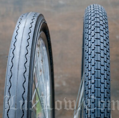 New 20x1-3//4 S-7 Front /& 20x2.125 S-2 Rear Slick Tires Fit Schwinn Stingray Bike