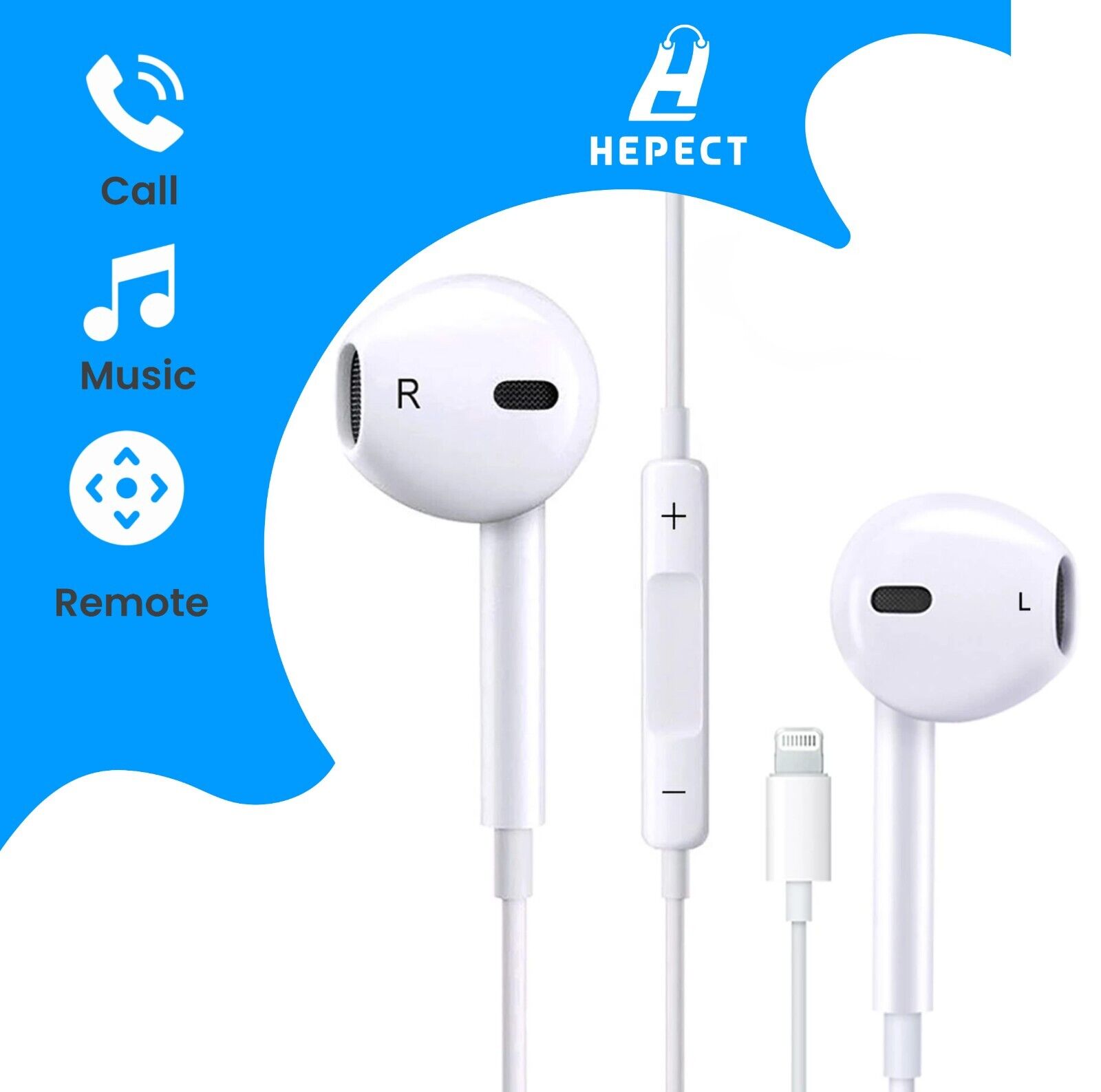 For iPhone 7 8 Plus X XS MAX 11 12 13 Wired Headphones Earbu