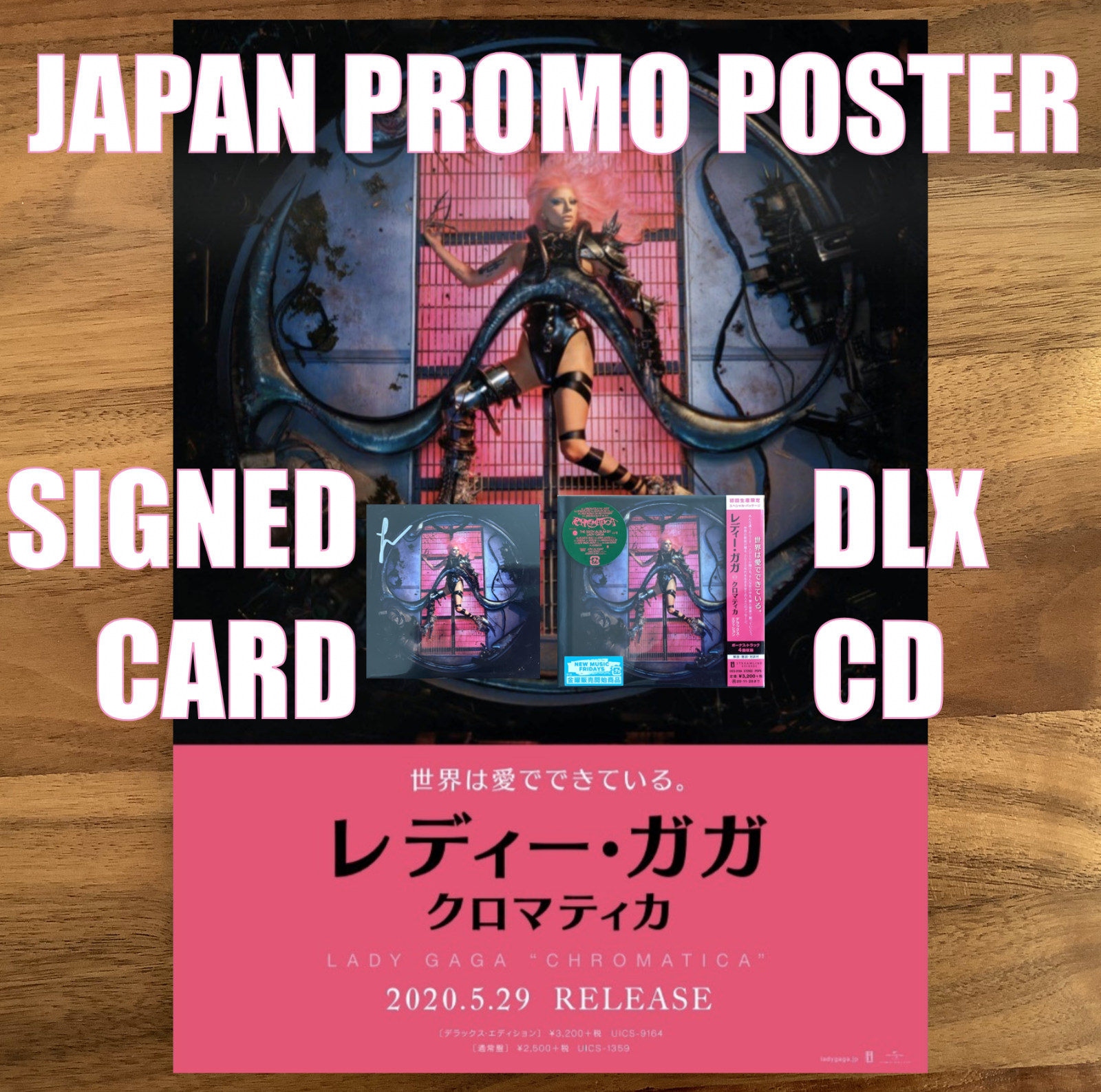 JAPAN SIGNED CARD+ 50x70cm AD POSTER+CHROMATICA DELUXE CD w