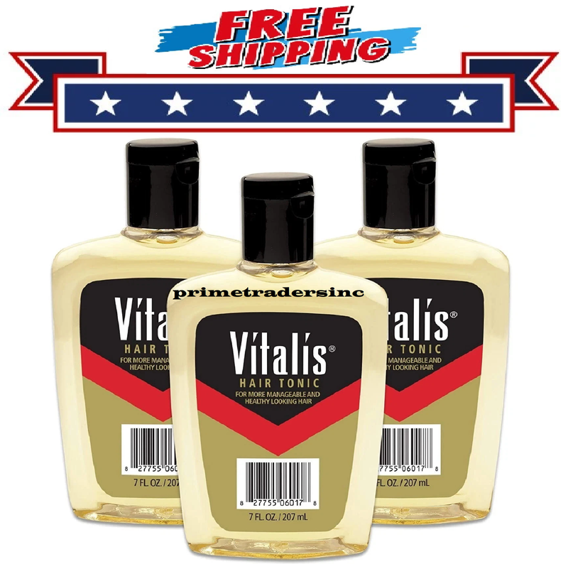 3 Pack Vitalis Hair Tonic for Men - 7 Fl Oz ( 207 Ml ) Each Fresh