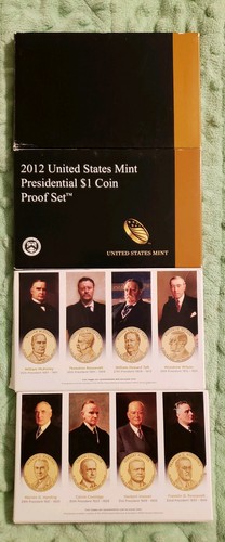 2011 2012 2013 2014 Proof Presidential Dollar Coin Sets with Boxes and COA #160