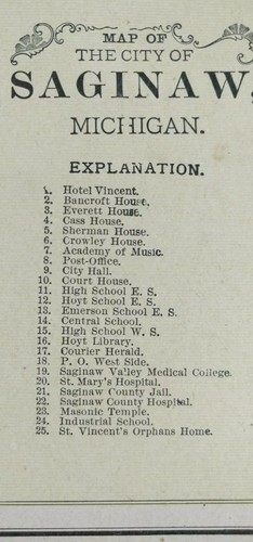 Vintage 1900 SAGINAW MICHIGAN Map Old Antique BAY CITY MIDLAND FREELAND MAPZ