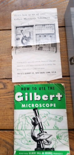 Vintage Gilbert Microscope In Metal Case~Equipment, Manuals~No. M3420