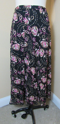 NWT JM Collection Lined Floral Venus Swirl Modern Graphic Skirt Size 18W