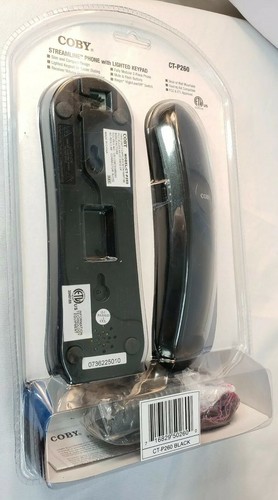COBY CT-P260 StreamLine Desk or Wall Mountable Telephone Lighted Keypad Sealed