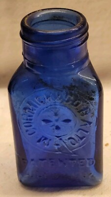 MCCORMICK & CO BALTO PATENTED JULY 8TH 1902 COBALT BLUE EMBOSSED BEE POISON