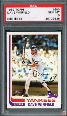1982 TOPPS DAVE WINFIELD #600 PSA 10 POP 84 (538)