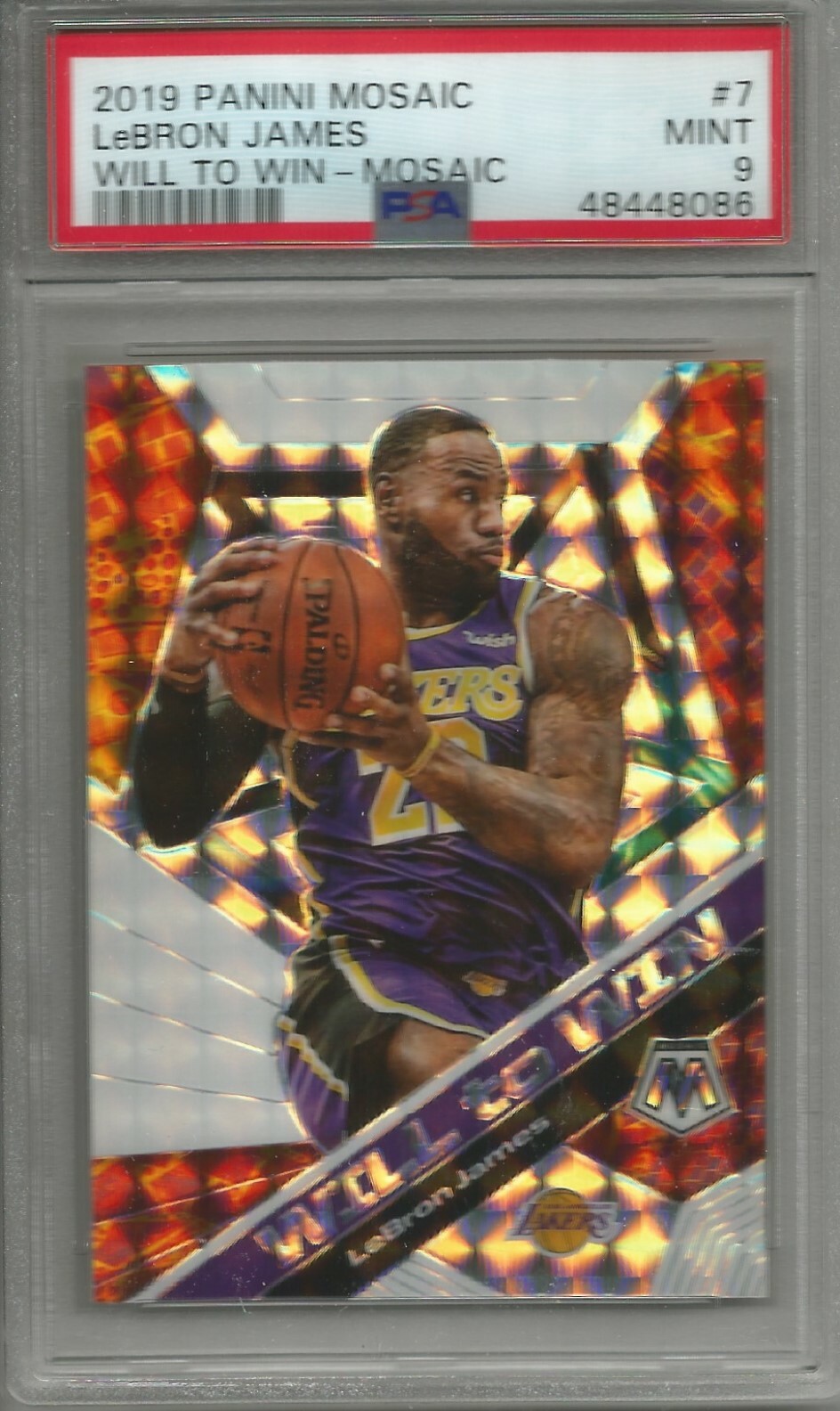 シングルカード NIKE - 2019 PANINI MOSAIC LeBRON JAMES PSA10 2019 Mosaic Lebron James PSA 10 Gem Mint #8 Los Angeles