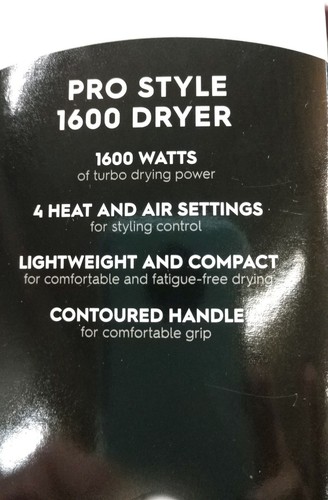 Andis 40250 Pro Style Soft Grip 1600 Watt Hair Dryer – Black