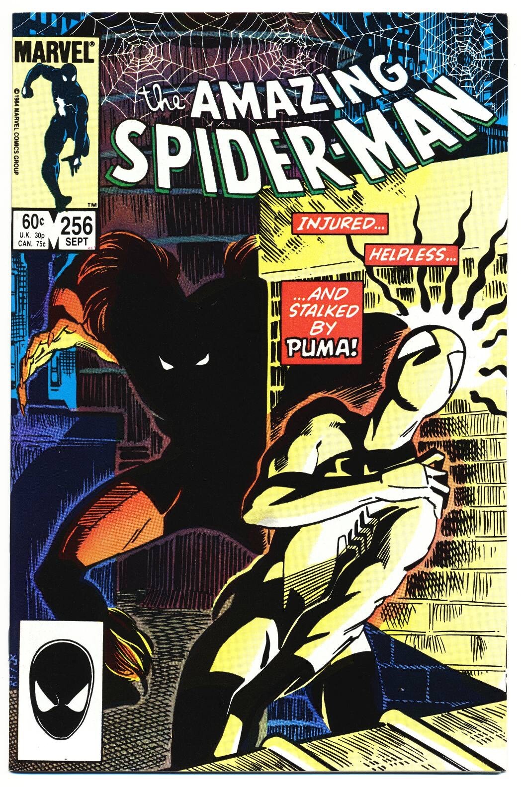 AMAZING SPIDER-MAN #256 F, 1st Puma, Direct Marvel Comics