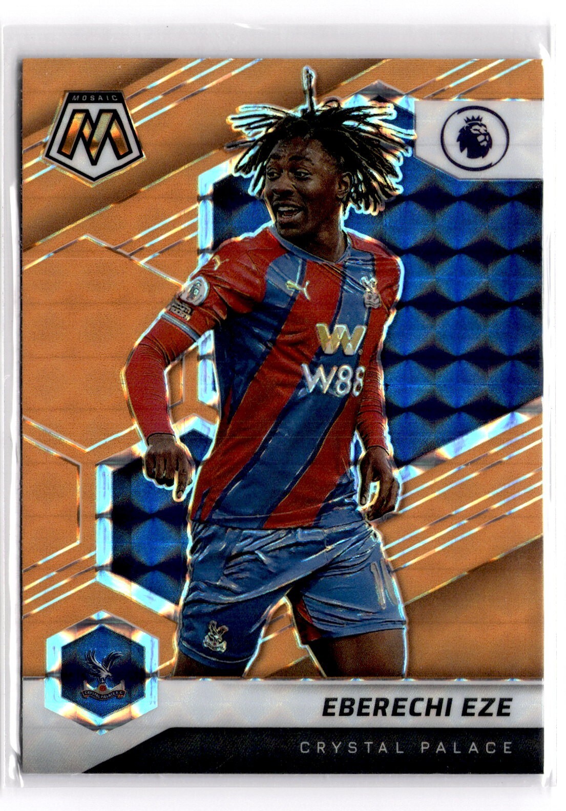 2021-22 Panini Mosaic Prizm Eberechi Eze #132 Orange Blue