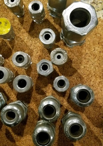 Huge Lot of Mixed Appleton Electric Cord Grip Liquid Tight Cord Fittings.