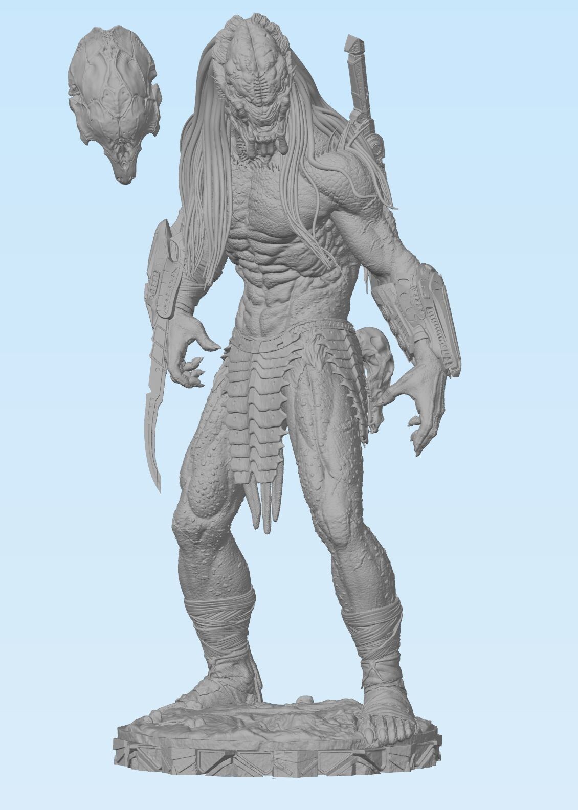 Predator - Feral Predator - PREY Skull Hunter Resin Model