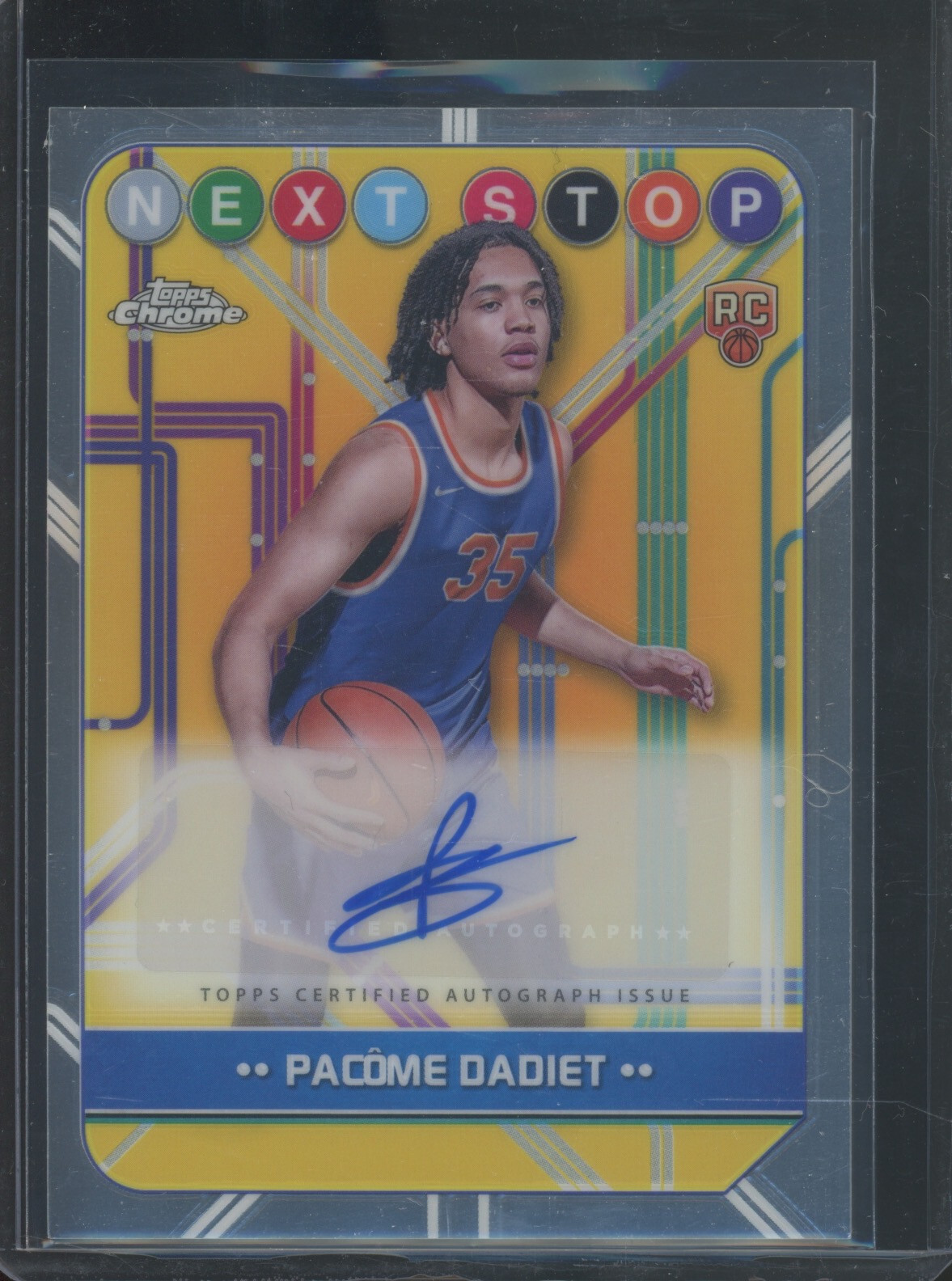 2024 Topps Chrome Next Stop Pacome Dadiet Auto Autograph RC Rookie