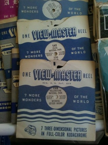 LOT OF 2 Vintage Sawyer's View Master Viewers 150 + Reels Case NICE VARIETY