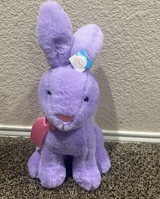 15  Destination Holiday Bunny Rabbit Plush Stuffed Animal Super Soft Purple