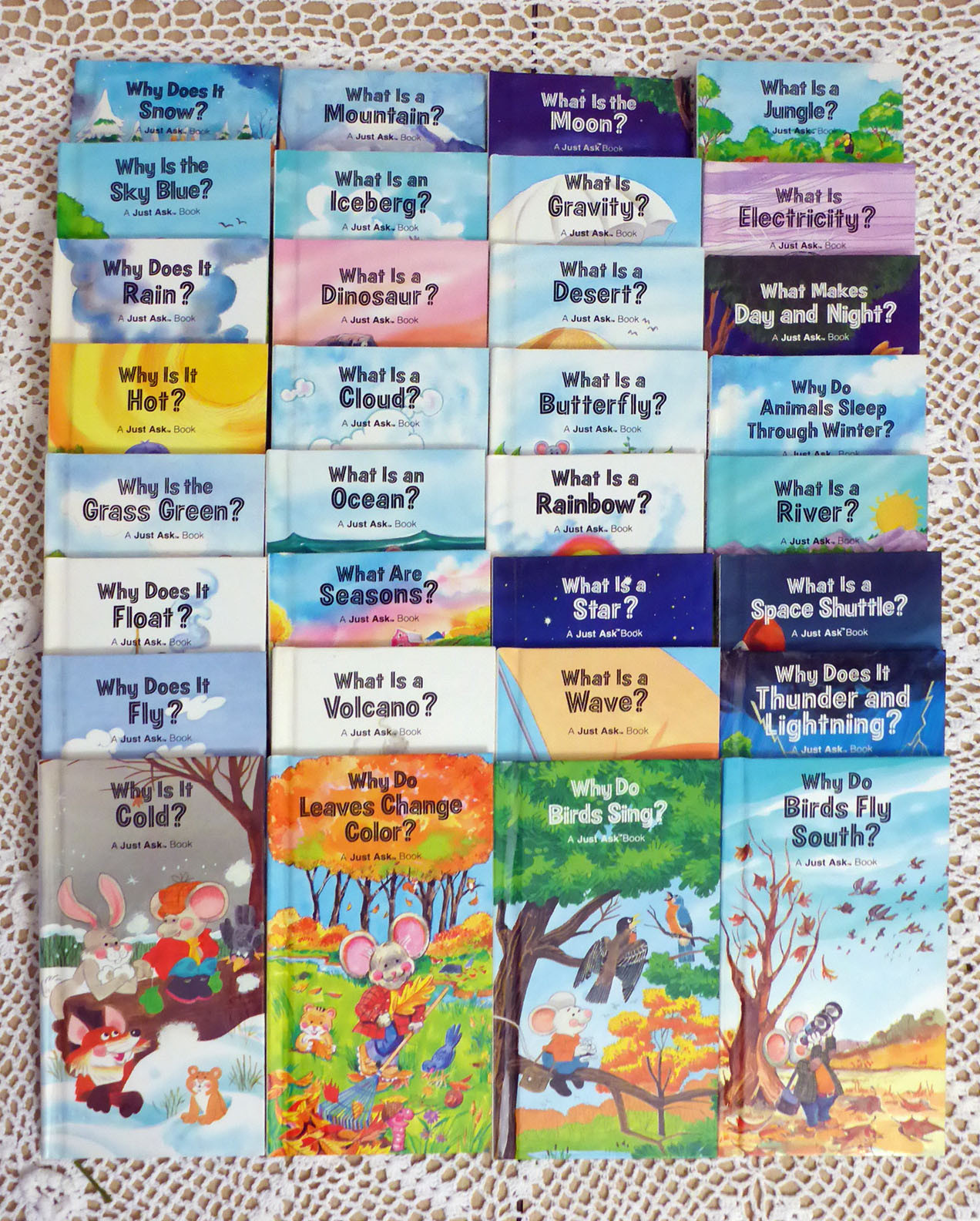 Lot of 32 JUST ASK Complete Series1980s Children's Hardcover Books FREE SHIPPING
