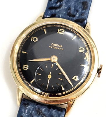 Vintage Omega Automatic Bumper Cal. 28.10 RA Mens Black Dial Watch Serviced eBay