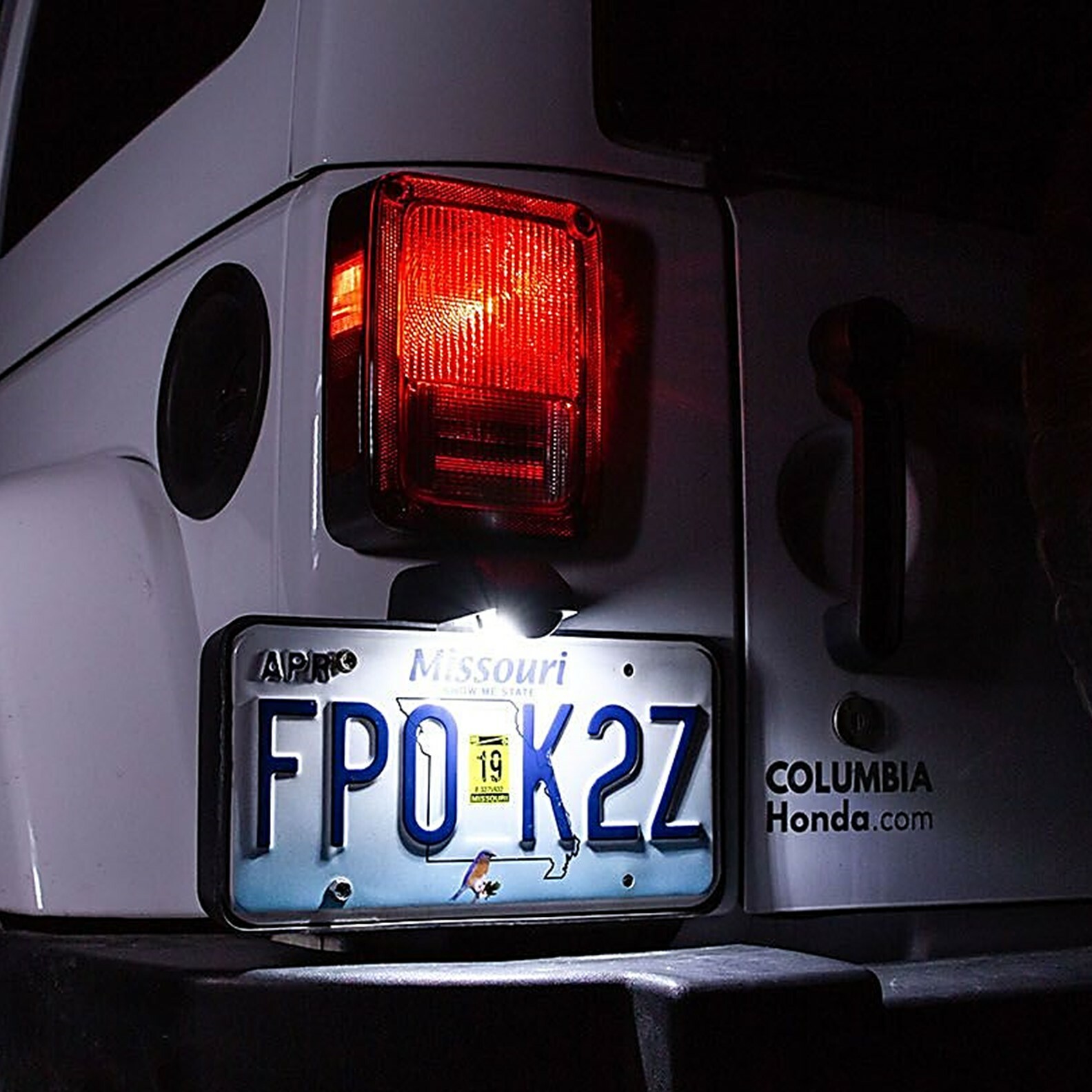 White SMD LED License Plate Light Lamp Bulb Assembly For 0718 Jeep JK