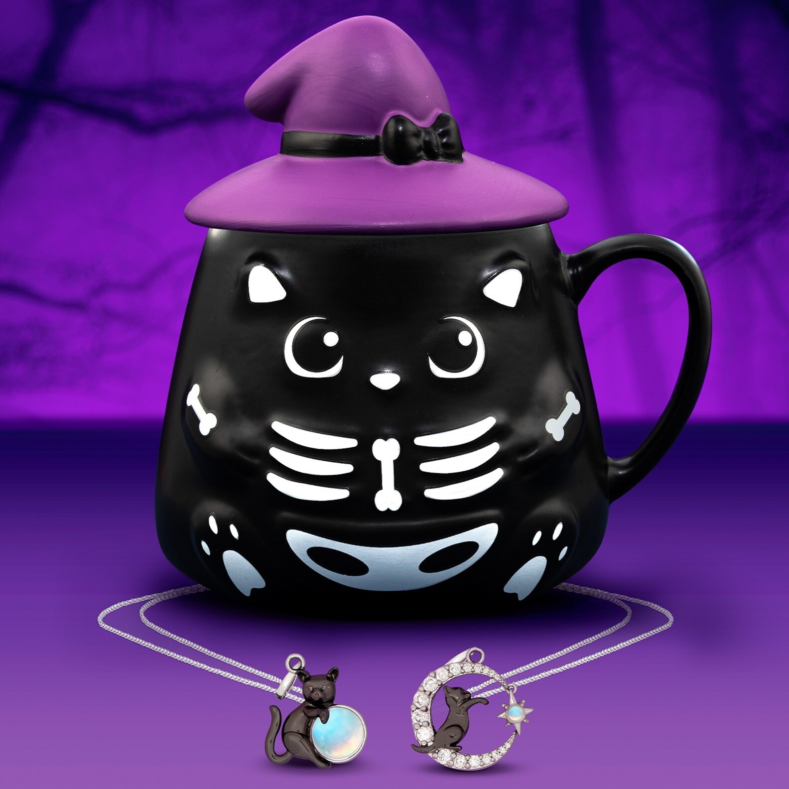 Charmed Aroma Glow-in-the-Dark Black Cat Witch Shape Jar