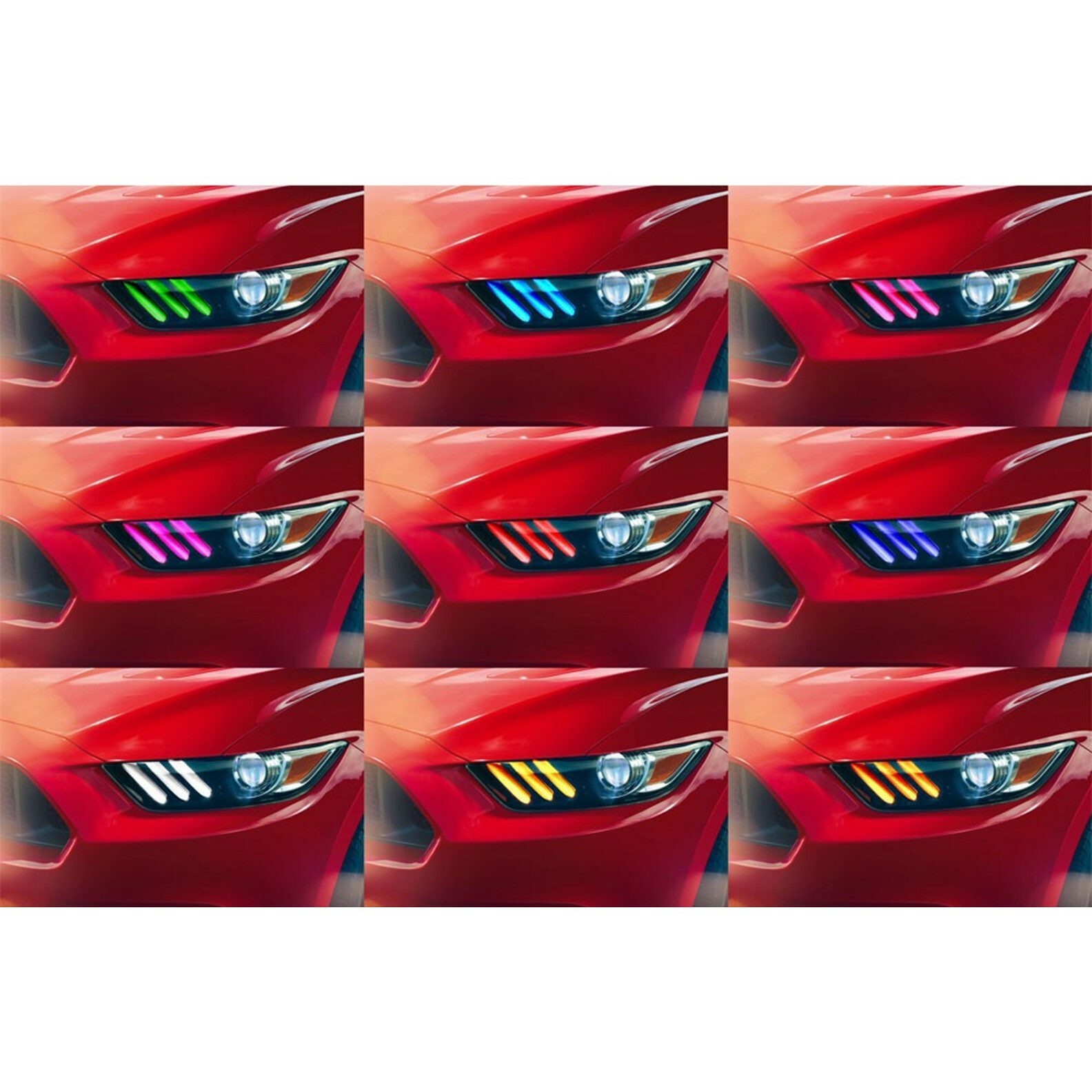 マルチカラー デーモンアイキット 2015-2017 Ford Mustang Amazon.com: Diode Dynamics Multicolor Demon Eye Kit