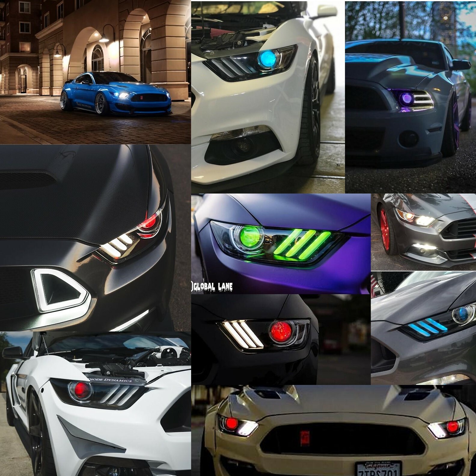 マルチカラー デーモンアイキット 2015-2017 Ford Mustang Amazon.com: Diode Dynamics Multicolor Demon Eye Kit