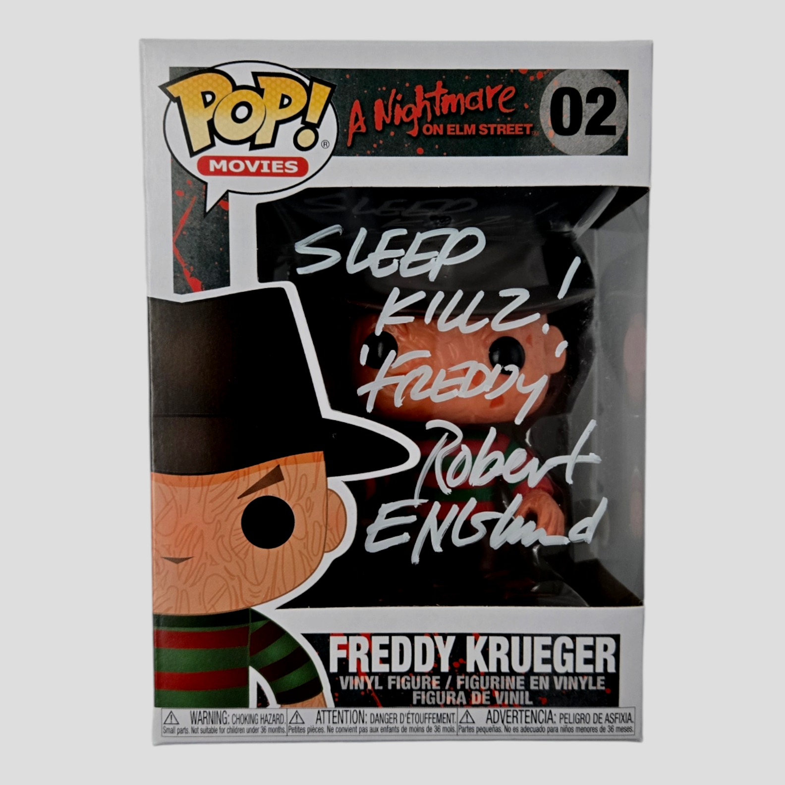 Robert Englund Signed Funko Pop Freddy Krueger Nightmare on