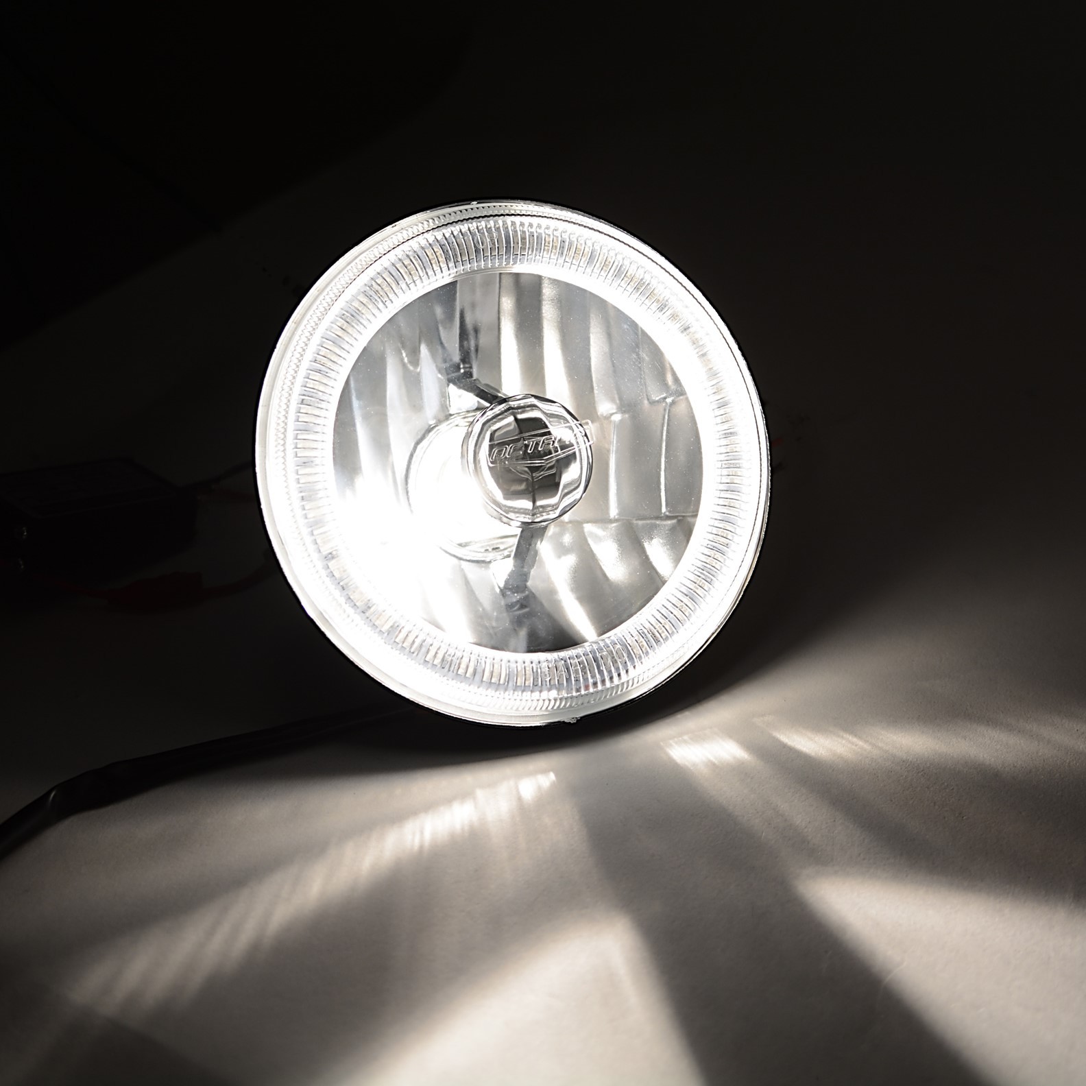 53/4" SMD White LED Halo Angel Eye Black Halogen Crystal Clear