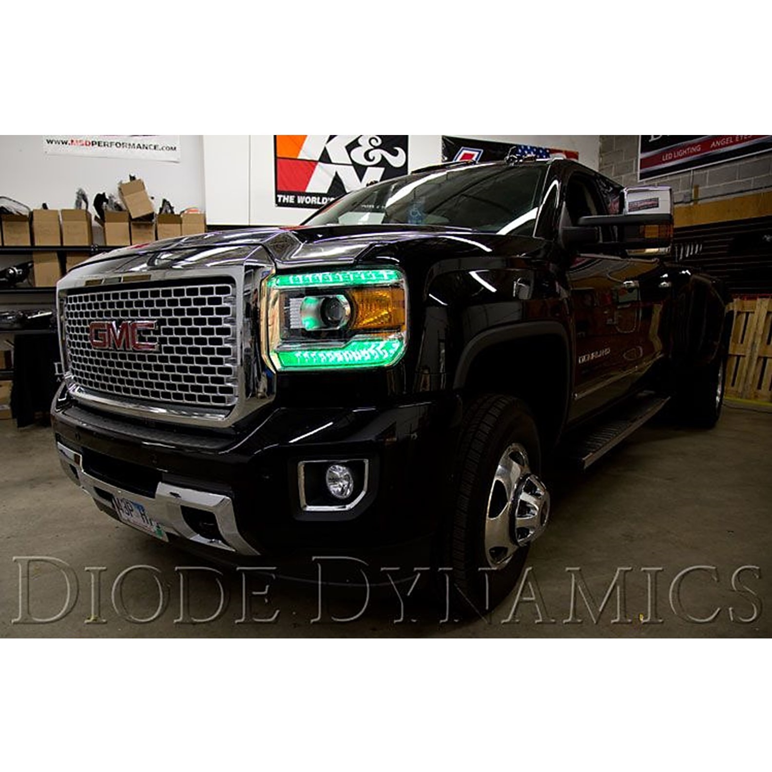 20142015 GMC Sierra RGBW LED MultiColor Changing Headlight DRL Accent