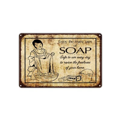 Enjoy Many Uses of Soap Safe To Use For Your Home Kitchen Vintage Aluminum Sign