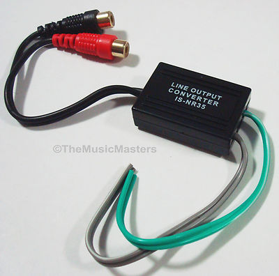 Speaker Level to RCA Line Output Car Radio Audio Signal Converter Power Amp RCA