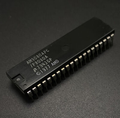 AMD P8080A Processor AM9080APC CPU 8bit 2MHz Plastic DIP40 1979 Early NOS Tested