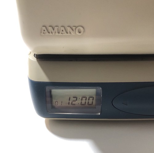 Amano Pix-10 Time Clock Recorder with Power Supply, Tested, No Key