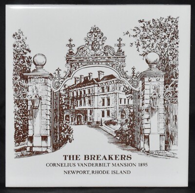 Vintage Tile The Breakers Cornelius Vanderbilt Mansion 1895 Newport Rhode Island