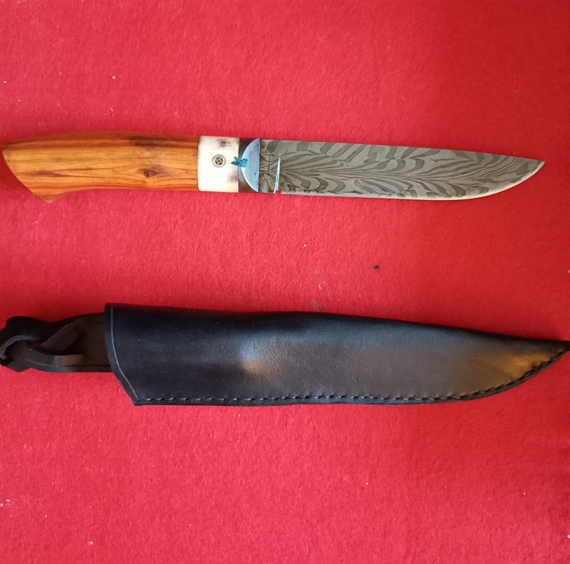 Superbe Couteau De Chasse Lame Damas - Gilles Ramstein 