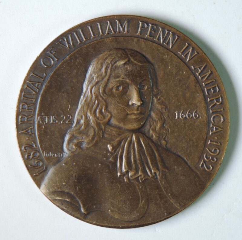 1932 William Penn 250th Anniversary So Called Dollar Medal HK 462 Uncirculated