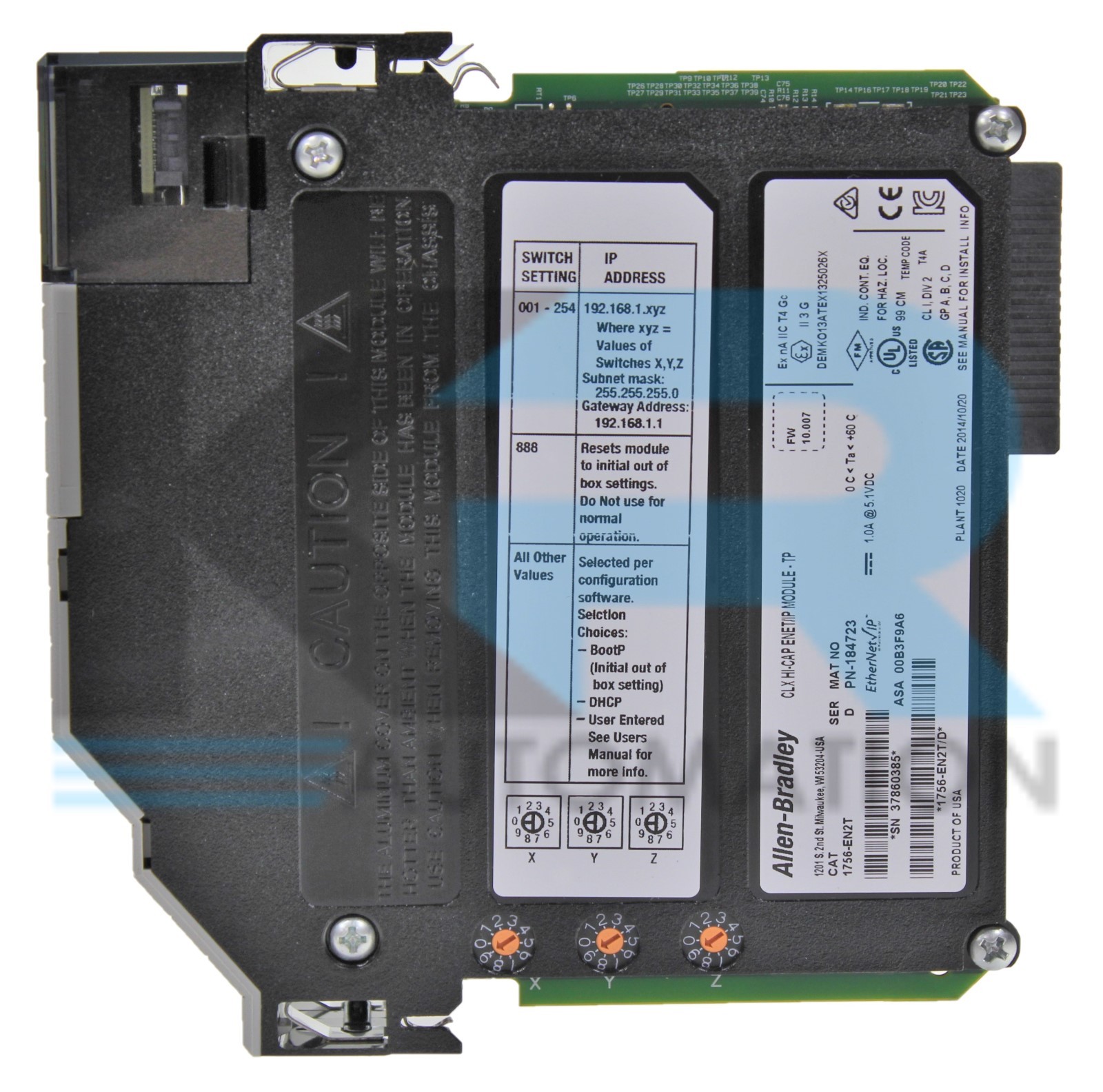 Allen Bradley 1756-EN2T /D ControlLogix CLX Hi-Cap EhterNet/IP Module-TP