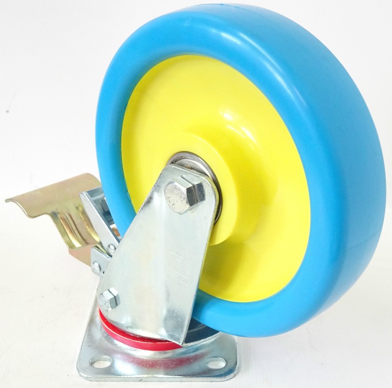 Torwegge 1x Schwerlastrolle Lenkrolle Transportolle Rad Bremse Ã 200mm Unbenutzt