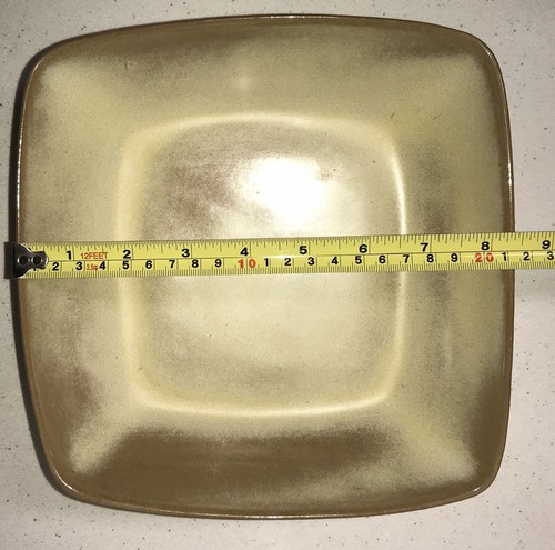 Frankoma Pottery Desert Gold Brown 8.25 Square Serving Bowl 5NS