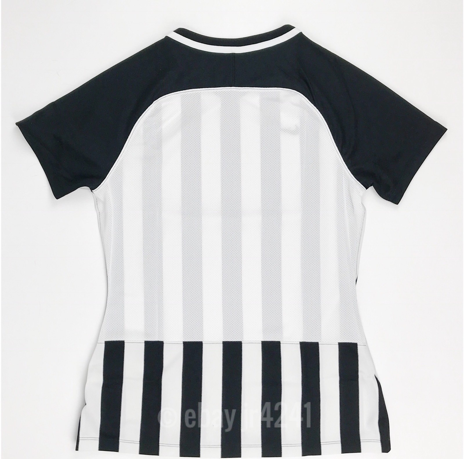 New Nike Women's M US SS Striped Division III Jersey Soccer Black White