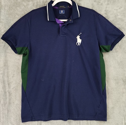 Polo Ralph Lauren Shirt Mens Large Blue Preppy The