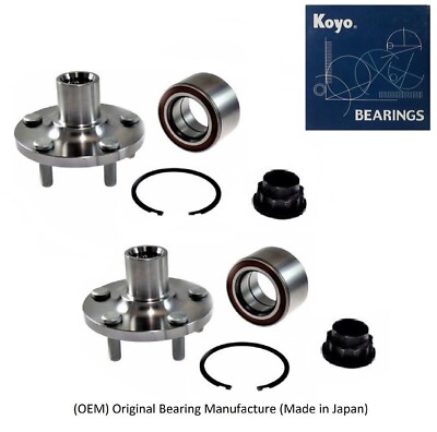 2005-2010 Scion tC Front Wheel Hub & (OEM) (KOYO) Bearing Kit (PAIR)