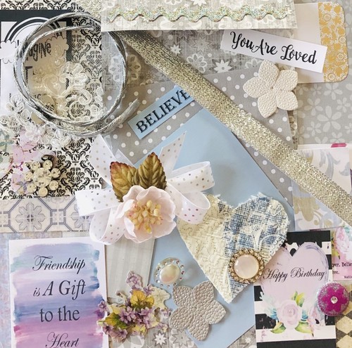 Junk Journal Supplies, 30+ Vintage Inspired Items, Buttons, Charms, Quotes