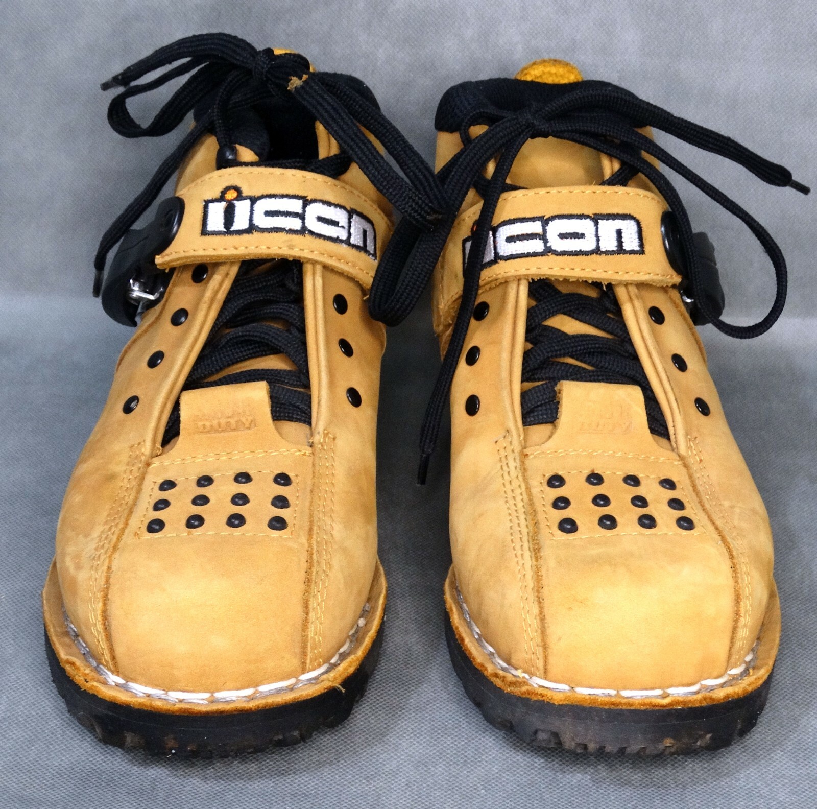 9 ICON WOMENS SUPER DUTY MOTORCYCLE BOOT TAN NUBUCK