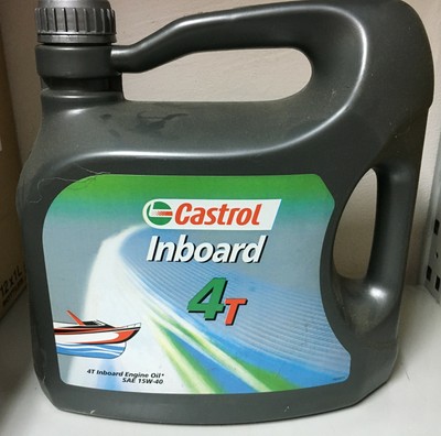 motorolie CASTROL Inboard 4T smeermiddel. SAE 15W-40 CF4 / S API. PACK LT. 4