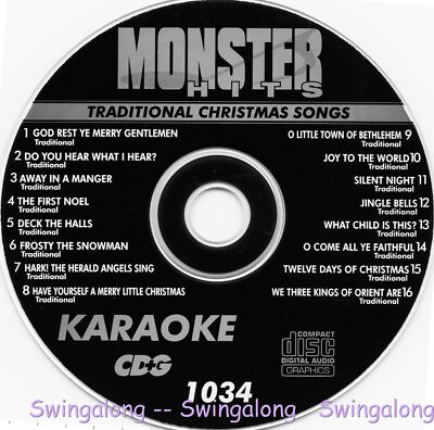 Traditional Christmas Songs Monster Hits Karaoke CD+G #1034 Silent Night, New cd