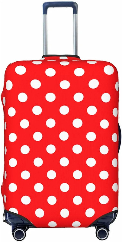 Cover Red White Polka Dot Luggage Suitcase Protector Baggage