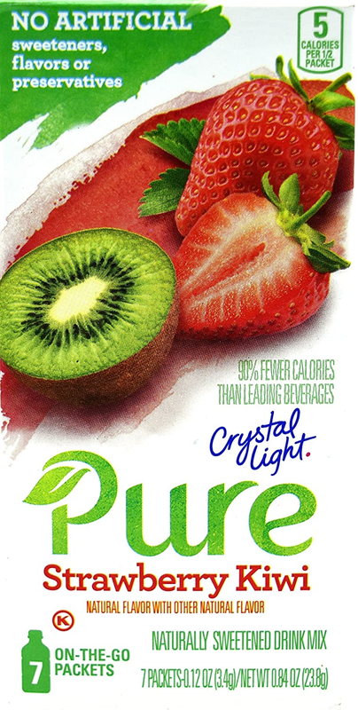 Pure Strawberry Kiwi on the Go Drink Mix, 7-Packet Box (2 Bo
