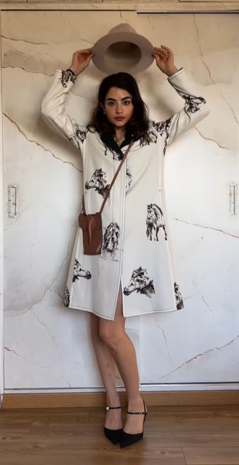 Tate様 Zara ZW Coat With Horses - Limited Edition Ecru White Black